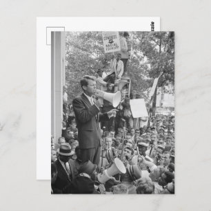 Sen. Robert Kennedy Campaigning for US President Postcard
