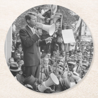 Sen. Robert Kennedy Campaigning for US President Round Paper Coaster