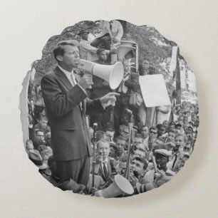 Sen. Robert Kennedy Campaigning for US President Round Pillow