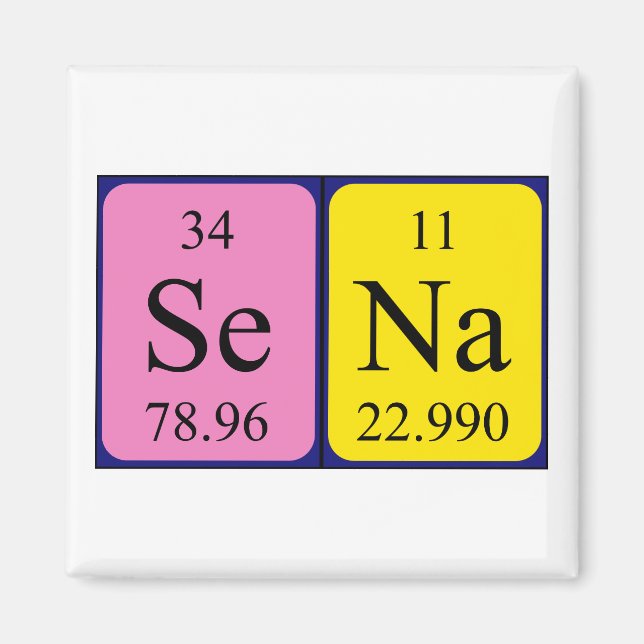 Sena periodic table name magnet (Front)
