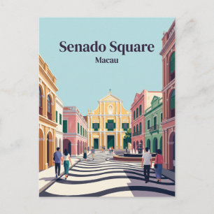 Senado Square China Postcard