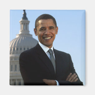 Senator Portrait, American President Barack Obama Magnet