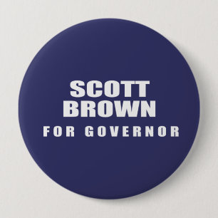 SENATOR SCOTT BROWN 4 INCH ROUND BUTTON