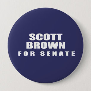 SENATOR SCOTT BROWN 4 INCH ROUND BUTTON