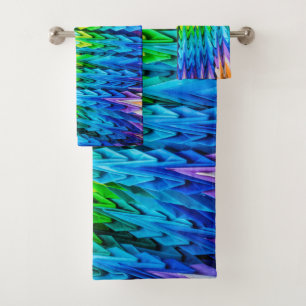 Senbazuru or one thousand origami cranes bath towe towel set