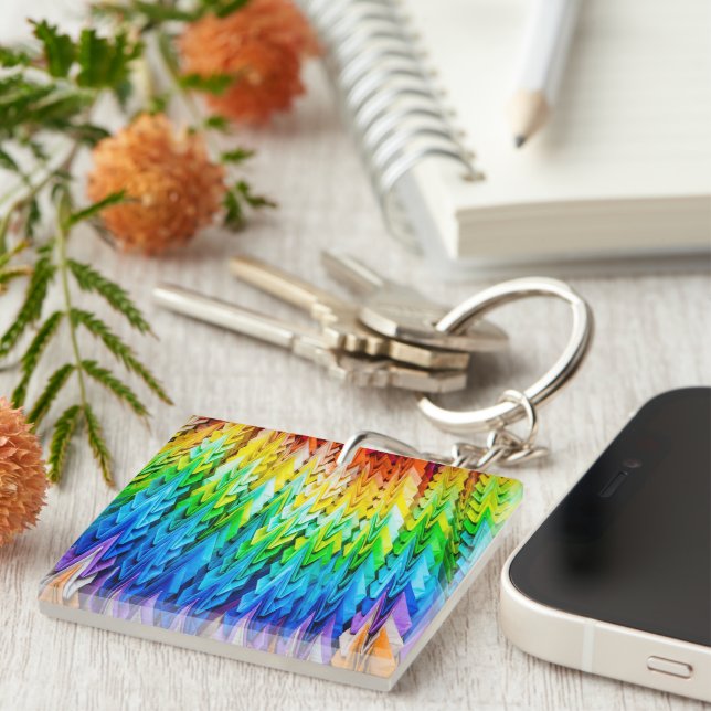Senbazuru or one thousand origami cranes keychain (Front Right)
