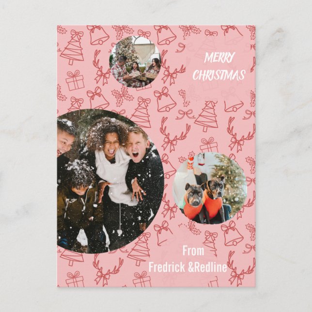 Send a cheerful holiday message with this Whimsica Postcard (Front)