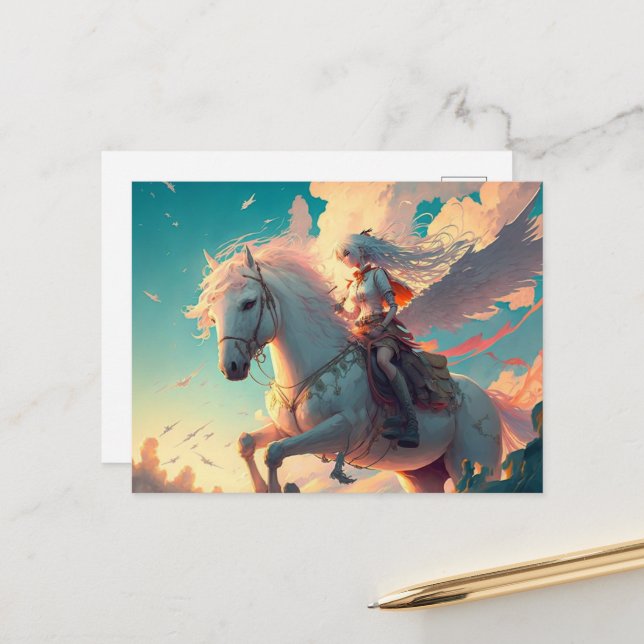 Send a Magical Message with Unicorn Postcards (Front/Back In Situ)