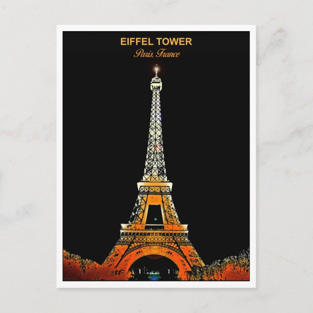 Send a Piece of Paris: Eiffel Tower Postcard (Front)