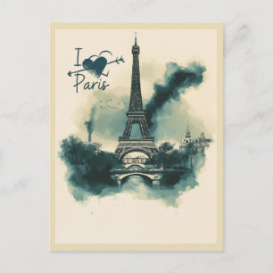 Send a Piece of Paris with You - Eiffel Tower Postcard