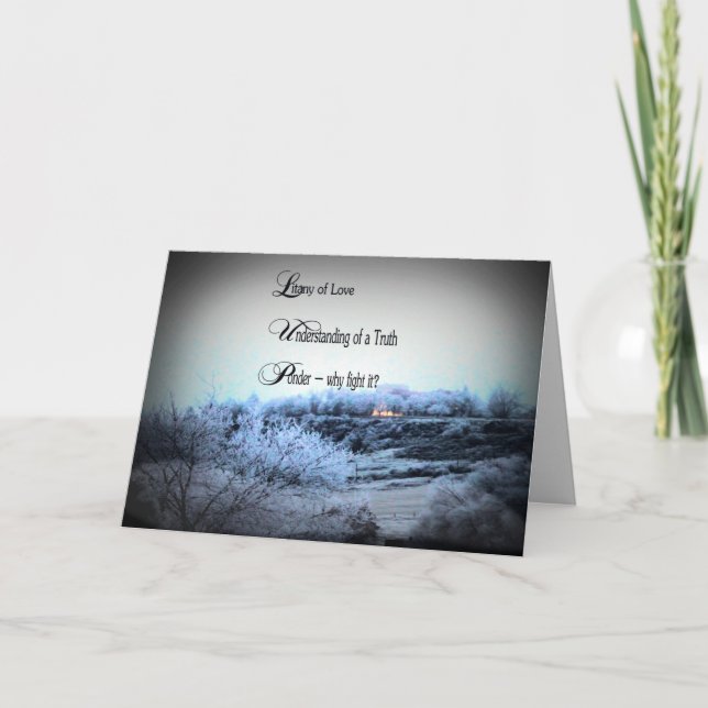 Send a Poem Litany of Love Greeting Card (Front)