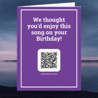 Send a Song by QR Code on a Birthday Card