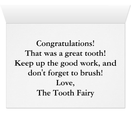 Send a Special Note from the Tooth Fairy! Card