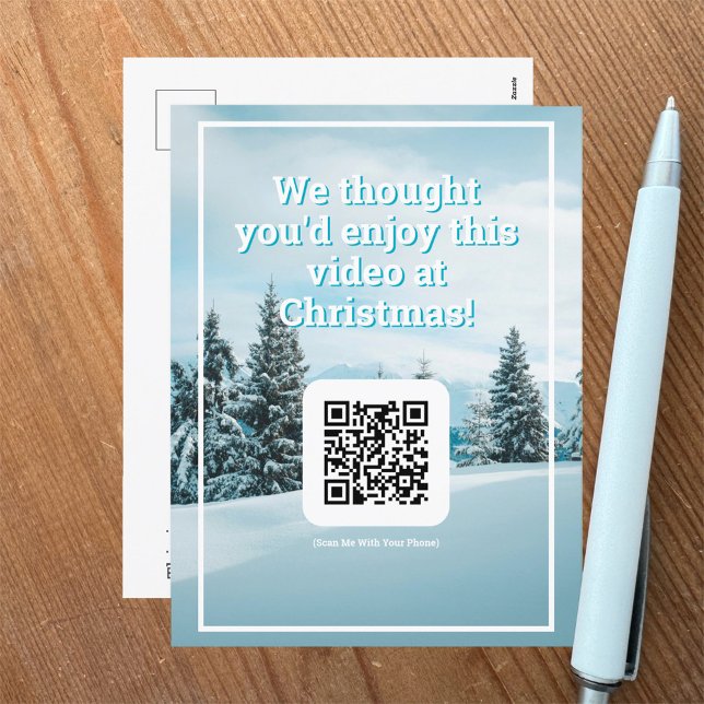 Send a Video by QR Code on a Christmas Postcard (Creator Uploaded)