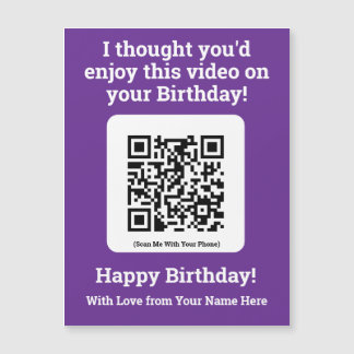 Send a Video by QR Code on a Magnetic Card