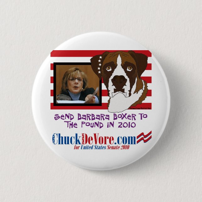 Send Barbara Boxer to the Pound in 2010 2 Inch Round Button (Front)