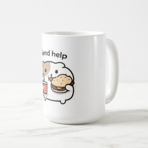 Send Help Funny Coffee Mug – Relatable Stress Meme