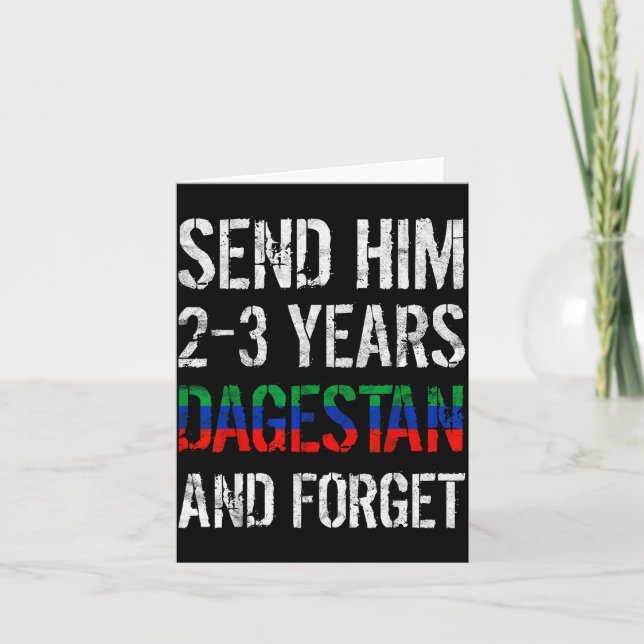 Send Him 2-3 Years To Dagestan And Forget Mma Wres Card (Front)