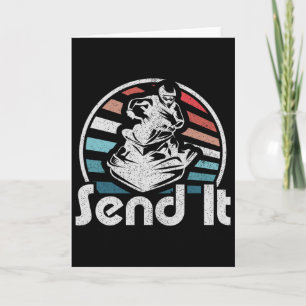 Send It Jet Ski Retro 70s Funny Jet Skiing Vintage Card