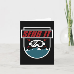 Send It T Shirt Men Women Kids Ski Goggles Snowboa Card