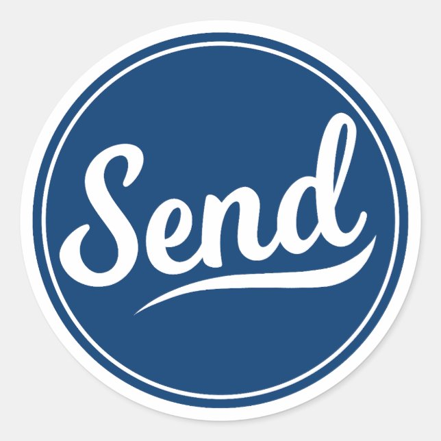 Send Logo Classic Round Sticker (Front)