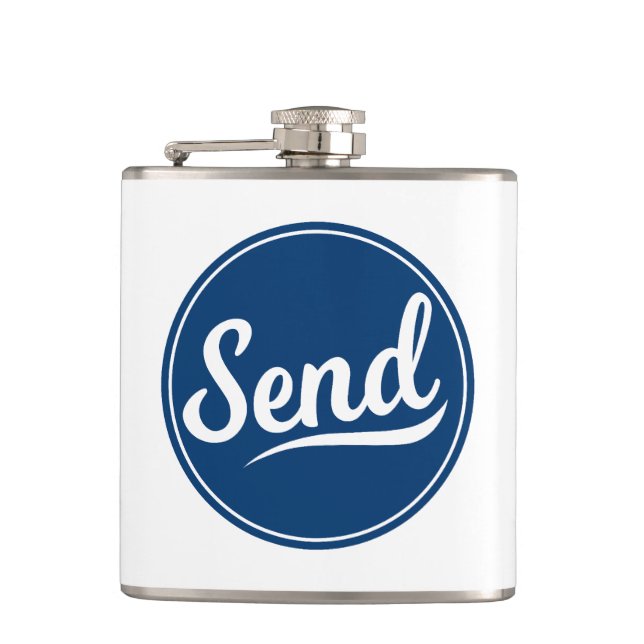 Send Logo Hip Flask (Front)