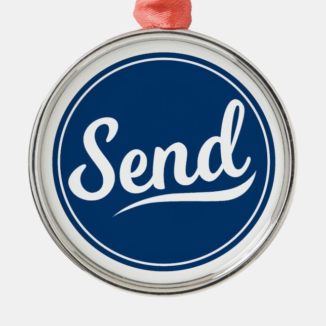 Send Logo Metal Ornament (Front)