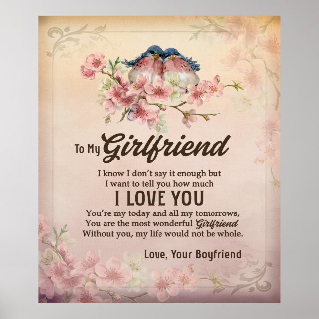 Send Love To My Girlfriend, From Your Boyfriend Poster (Front)