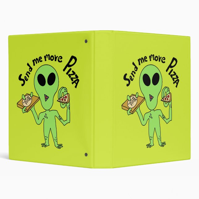 SEND ME MORE PIZZA UFO BINDER (Background)