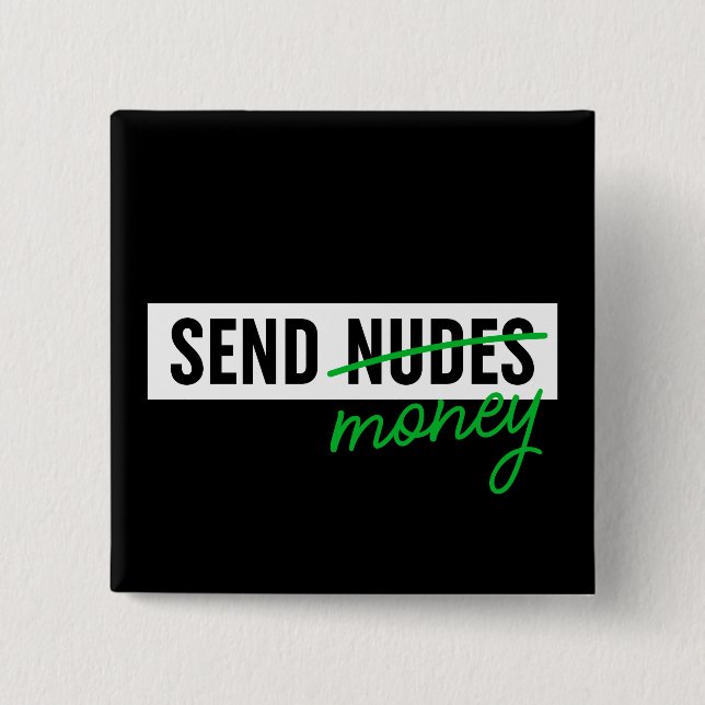 Send Money 2 Inch Square Button (Front)