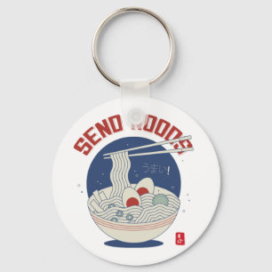 Send Noods Japanese Noodle Soup Ramen  Keychain