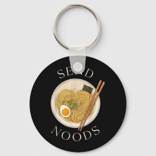 Send Noods Noodle Yummy Japanese Food Ramen Heart Keychain