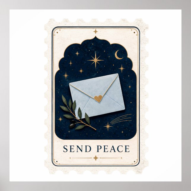 Send Peace Celestial Pen Pal Sticker Sheet Poster (Front)