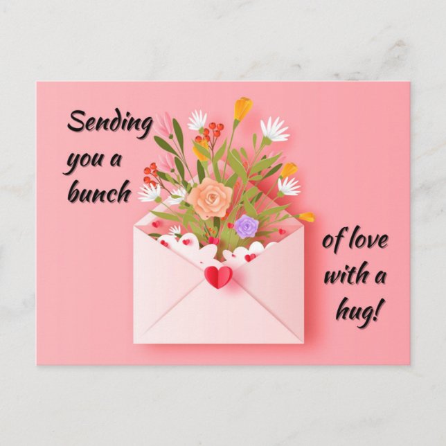 Send some love and a hug!  postcard (Front)