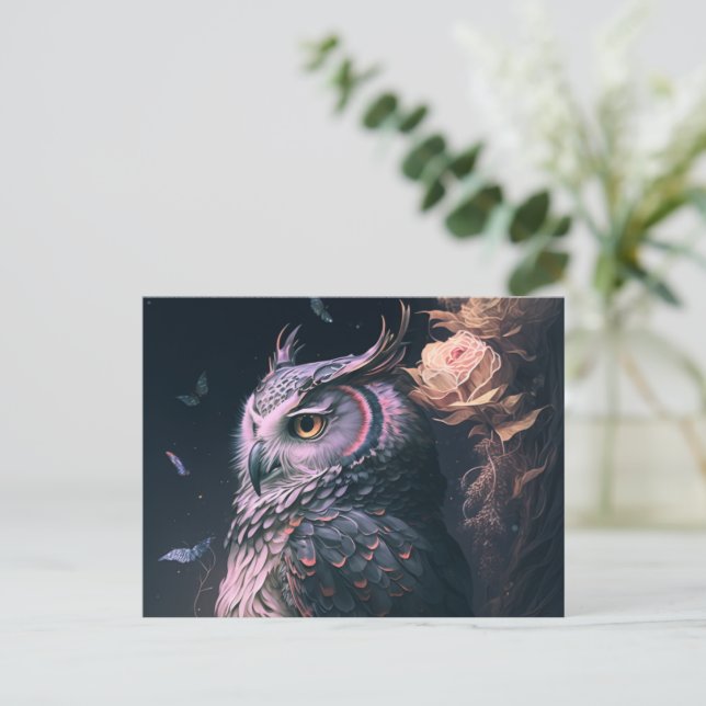 Send Special Greetings with Owl Postcards (Standing Front)