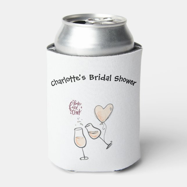 Send the Bride A Drink with Custom QR Code  Can Cooler (Can Front)