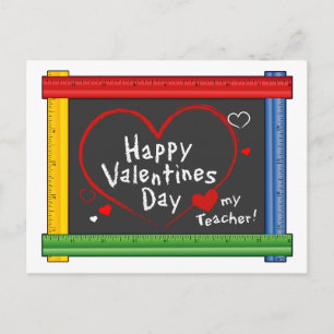 Send the message Happy Valentine's Day Teacher Postcard