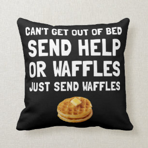 Send Waffles Throw Pillow