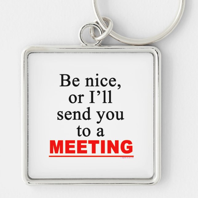 Send You To A Meeting Sarcastic Office Humour Keychain (Front)