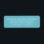 SENDER ADDRESS cute modern minimal turquoise blue<br><div class="desc">*** NOTE - THE SHINY GOLD FOIL EFFECT IS A PRINTED PICTURE *** - - - - - - - - - - - - - - - - - - - - - CONTACT ME for custom "faux gold foil effect type" Love the design, but would like to see...</div>