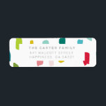 SENDER ADDRESS modern bold bright colourful dabs<br><div class="desc">by kat massard >>> WWW.SIMPLYSWEETPAPERIE.COM <<<</div>