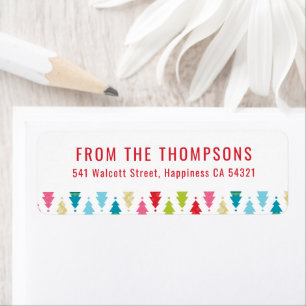 SENDER modern festive christmas tree pattern colou