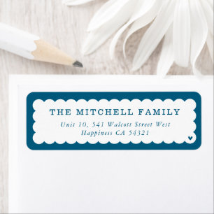 SENDER modern minimal cute scallop dark blue