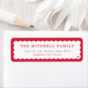 SENDER modern minimal scallop banner red