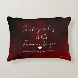 Sending a Big Hug – Personalized Love Message Accent Pillow