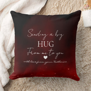 Sending a Big Hug Personalized Love Message  Throw Pillow