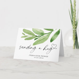 Sending a Hug Quarantine Social Distance Miss You Card
