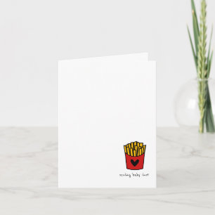 "Sending Baby Dust" Cute French Fries IVF Support  Card