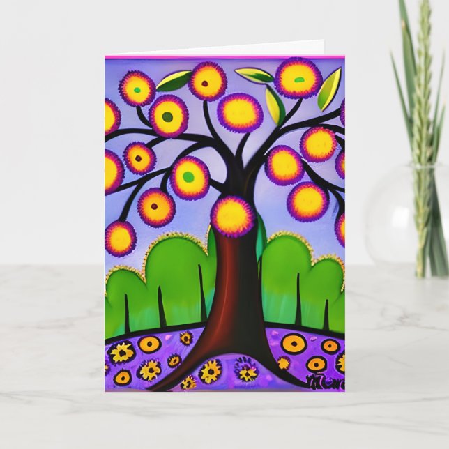 Sending Big Hugs | Whimsical Art Card (Front)
