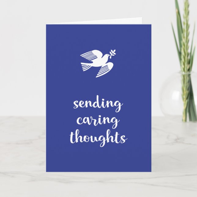 Sending caring thoughts Sympathy Card (Front)